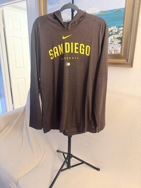 Nike San Diego Baseball Brown Hoodie with Yellow Logo